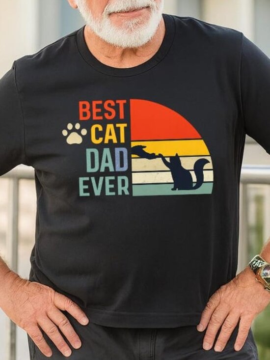 Tops - Best Cat Dad Shirt, Gift For Cat Dad Papa, Father's Day Cat Owner Shirt